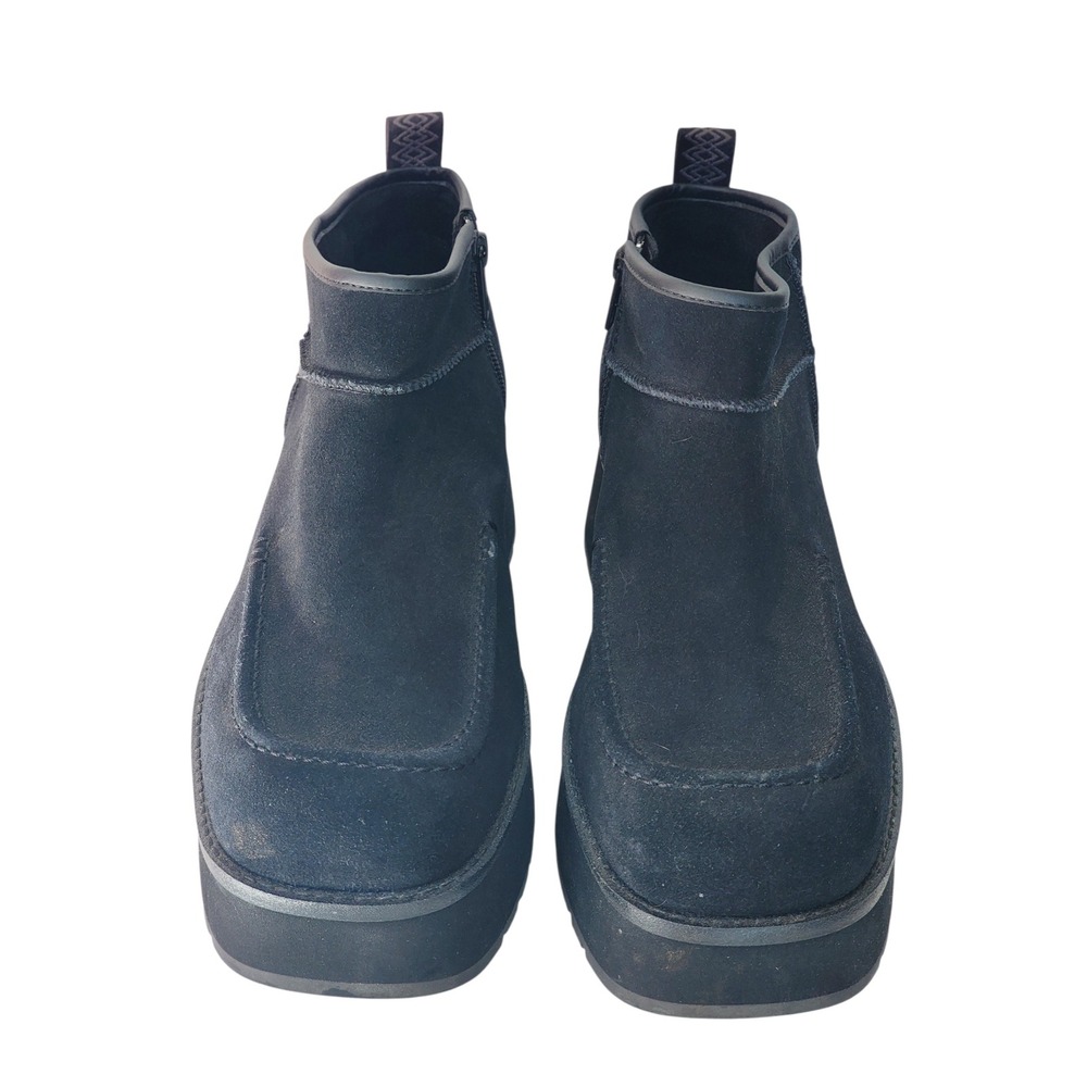 UGG Cityfunc Ultra Mini Ankle Boots Black Suede Platform Booties 1158193 Size 11 - Picture 3 of 8